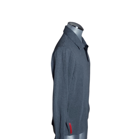 Prada | Logo Strip | Snap Button | Nylon Trim | Pima Cotton | Y2k | Preppy Polo - Picture 6 of 8